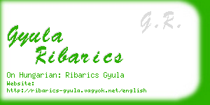 gyula ribarics business card